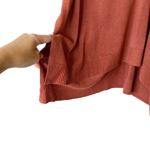 Anthropologie Women Lightweight Dolman Sweater Oversized Rust Brown Small - Picture 5 of 8